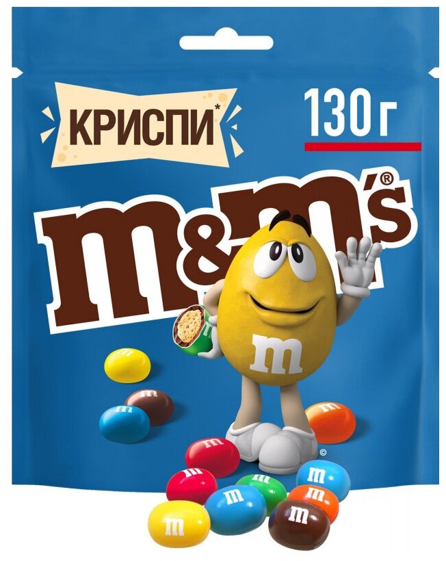 M&M's Криспи драже с хрустящим центром, 130г - фотография № 4