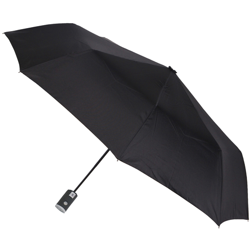 Зонт мужской с фонариком, автоматический, черный