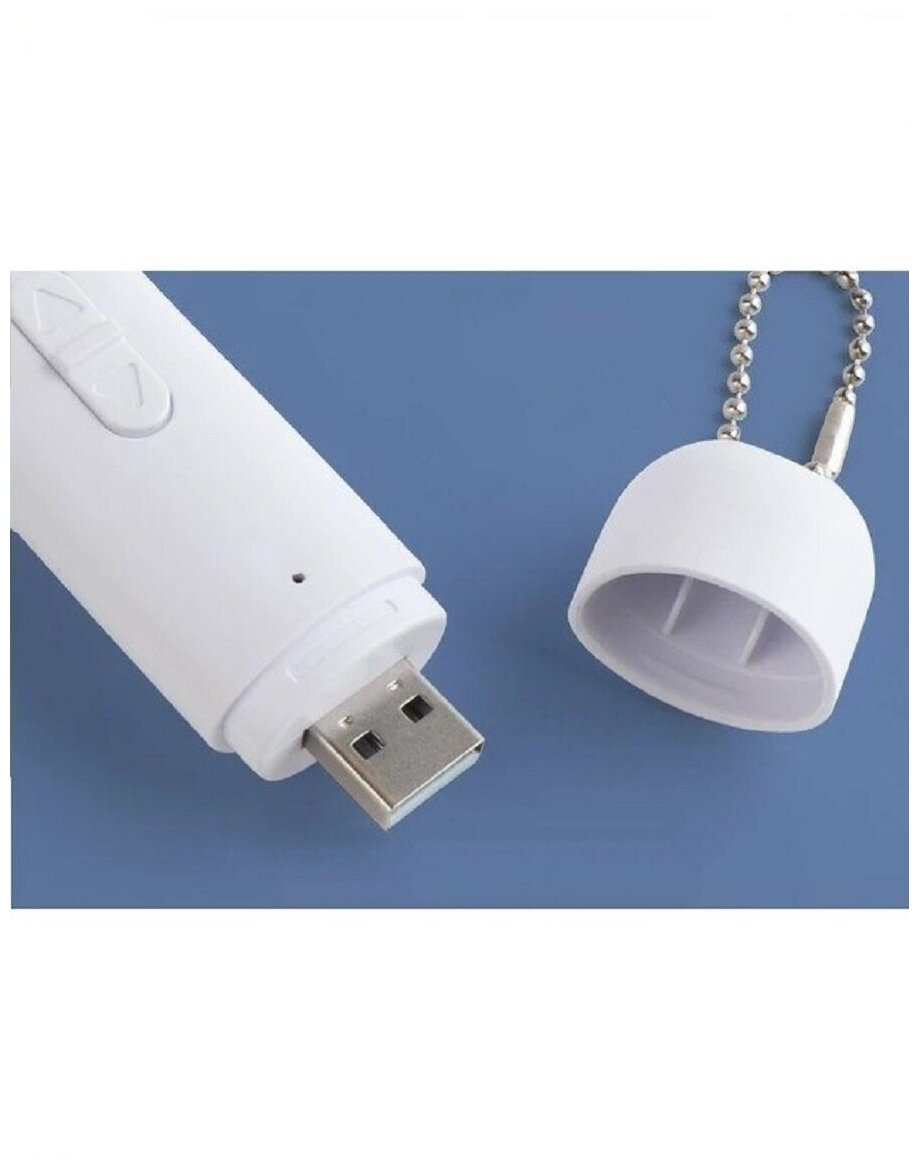 Лазерная указка для кошек USB 3 в 1, указка, лазер с насадками и фонарик - фотография № 7