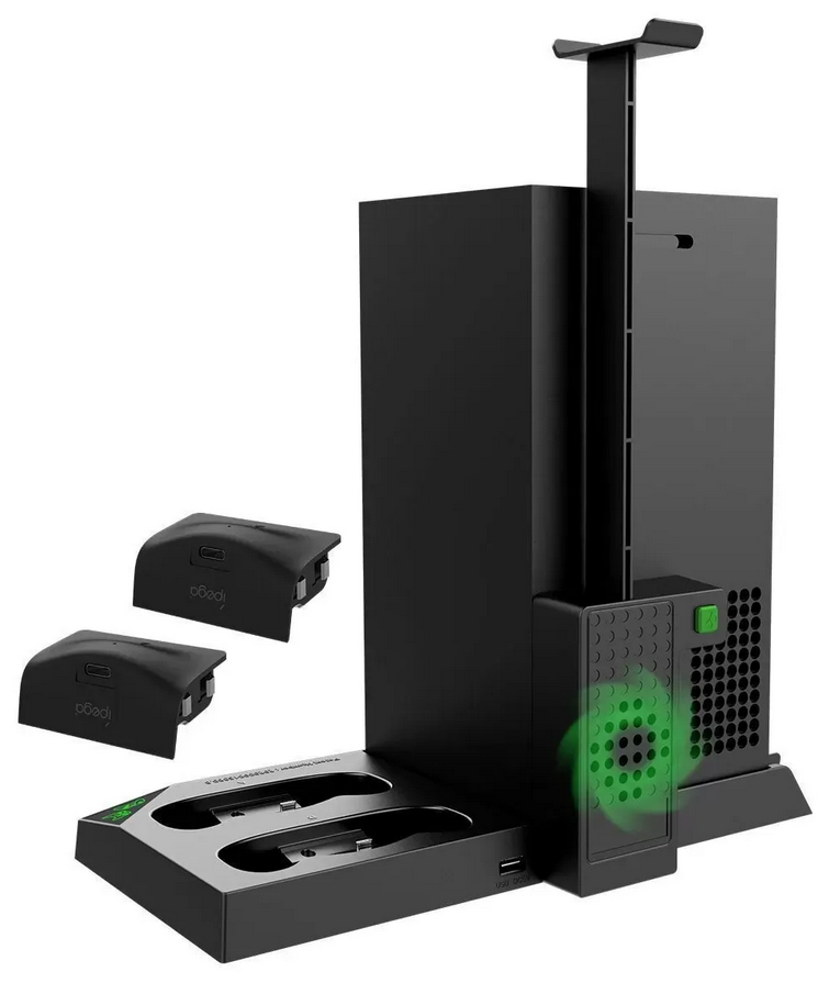 Многофункциональная зарядная станция iPega PG-XBX013, для Xbox Series X, с вентилятором, 2 аккумулятора — фото 1