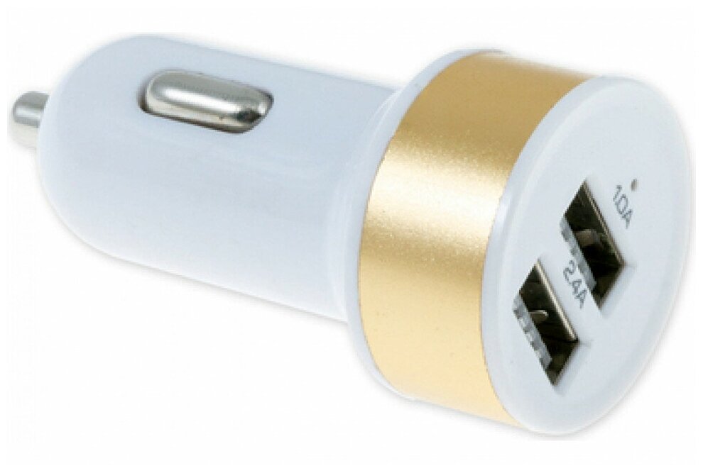 Адаптер автомобильный в прикуриватель "Gold" 12в/24в 2-usb, 5в 1А / 2,4А ARNEZI A0603006