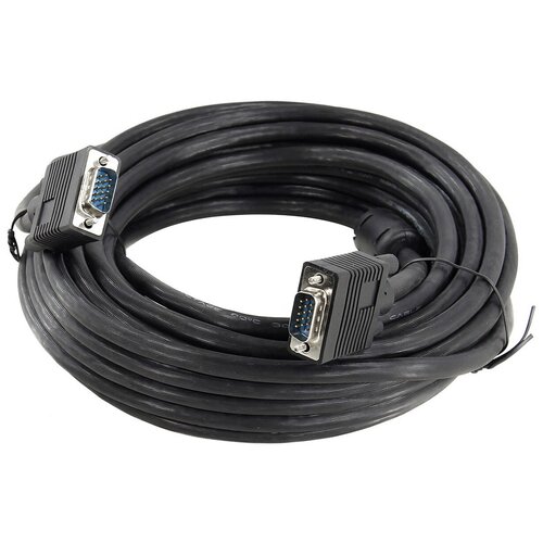 кабель 5bites apc 133 300 vga m vga m сигнальный ферритовые кольца 30 метров Кабель VGA х SVGA с фильтрами 3,0м. 5Bites APC-133-030 (черный)