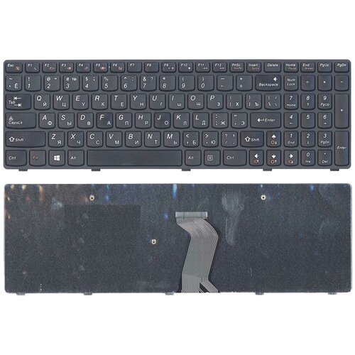Клавиатура keyboard 25210891 для ноутбука Lenovo IdeaPad G500 G500A G500C G500M G500T G505 G505A черная с черной рамкой 718₽