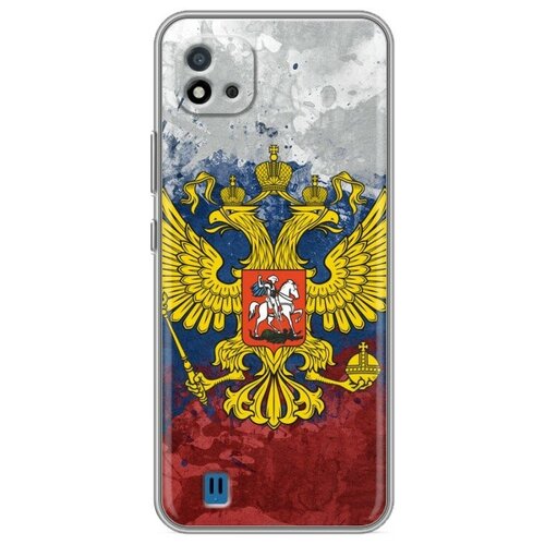 Дизайнерский силиконовый чехол для Realme C20/C11 (2021) Российский флаг дизайнерский силиконовый чехол для realme c20 c11 2021 флаг и герб россии