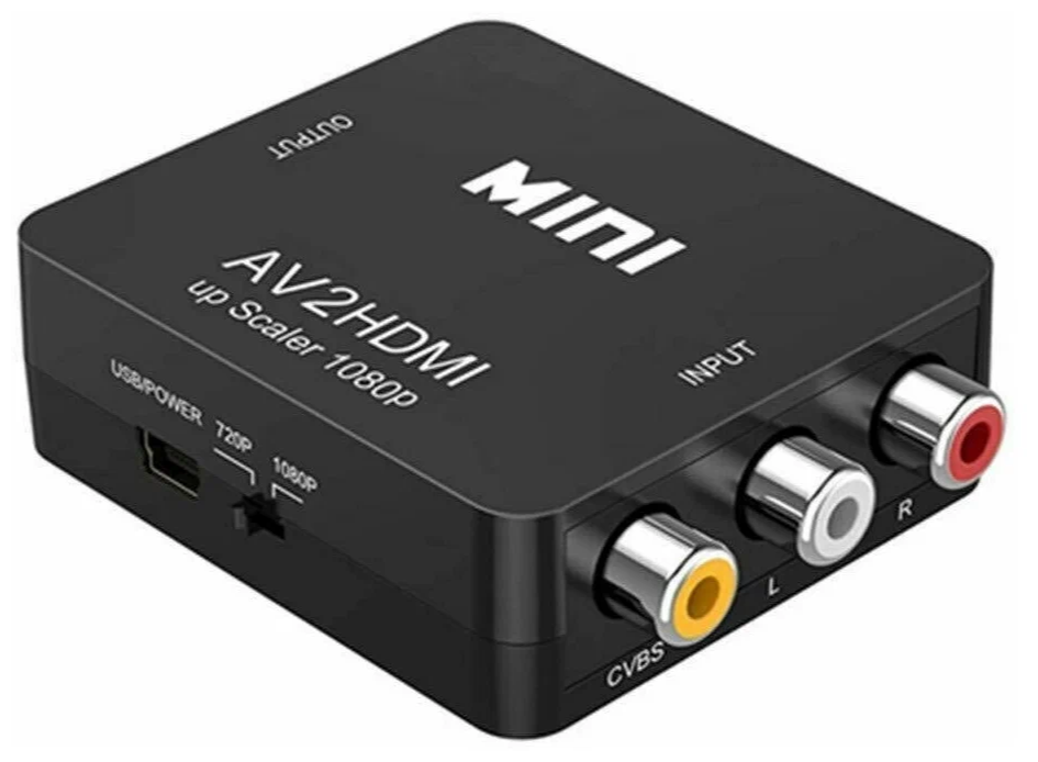 Конвертер AV2 на HDMI MINI 1080p чёрный