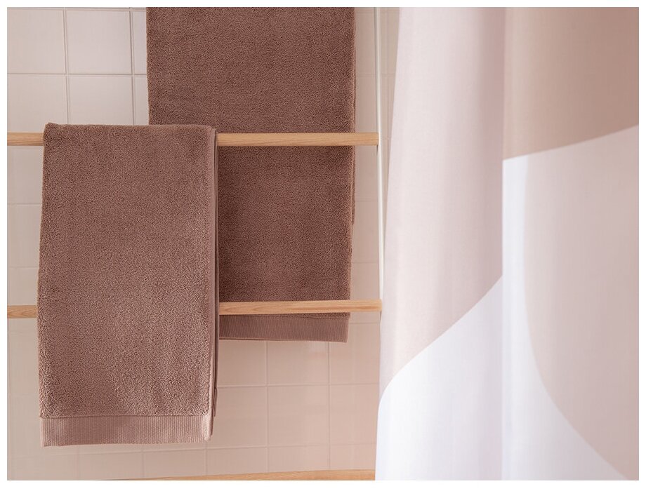 Полотенце банное коричневого цвета из коллекции essential, 90х150 см - фотография № 6