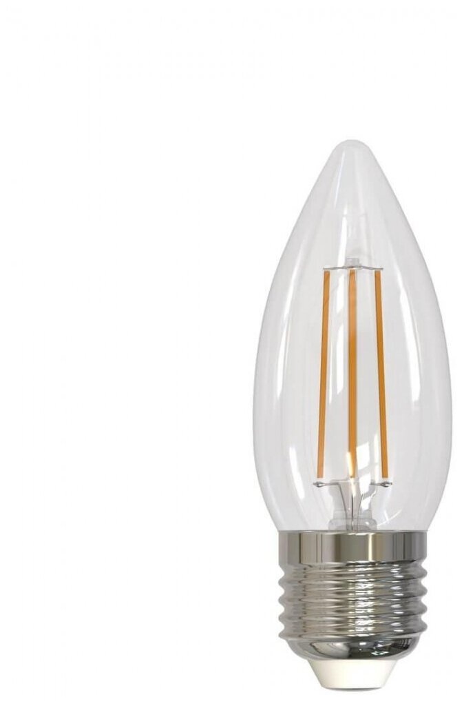 Светодиодная лампа UNIEL LED-C35-11W/3000K/E27/CL PLS02WH Форма "свеча", прозрачная. Серия Sky. Теплый белый свет (3000К). Картон. ТМ .