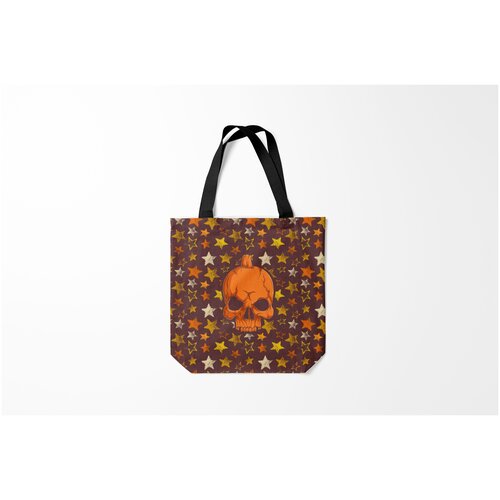 фото Сумка-шоппер / 40х40 см / популярные иллюстрации / черепа череп тыква burnettie