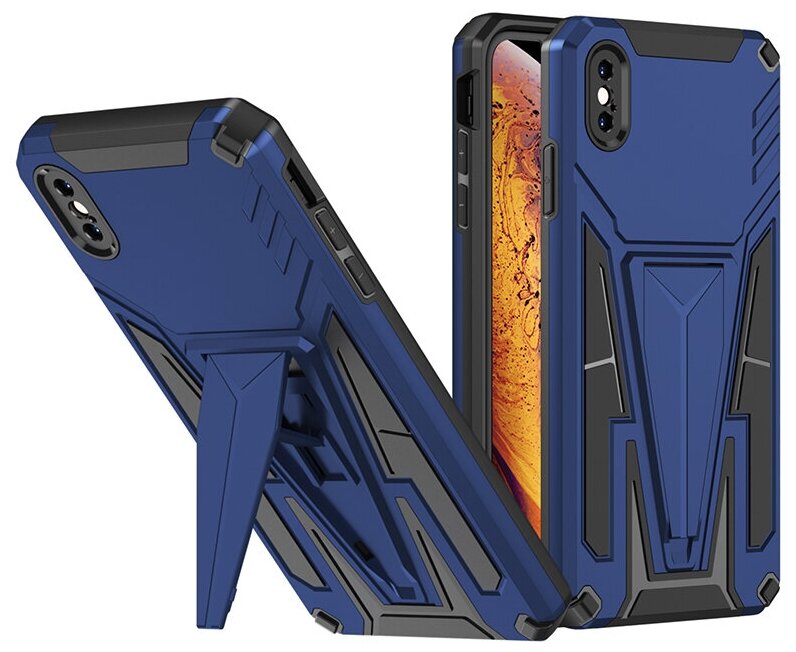 Чехол Rack Case для iPhone X / XS синий