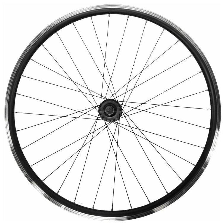 Колесо велосипедное 27,5" заднее в сборе VelRosso двойной алюминиевый обод, промподшипники, гайки, disk, под трещотку