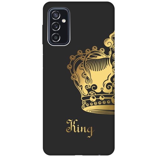 Матовый чехол True King для Samsung Galaxy M52 5G / Самсунг М52 с 3D эффектом черный матовый чехол sunflowers для samsung galaxy m52 5g самсунг м52 с 3d эффектом черный