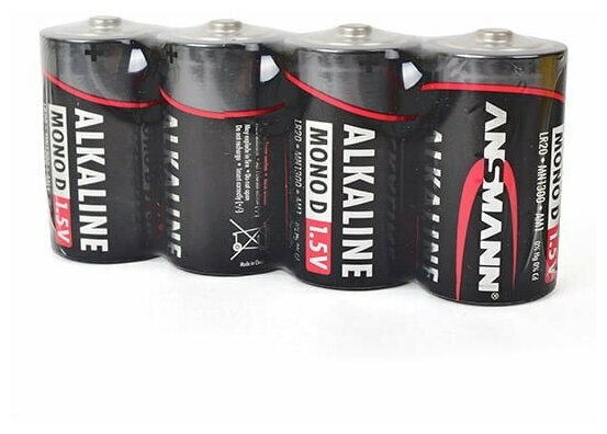 ANSMANN Батарейка ANSMANN Alkaline D BL4, 4шт (5015581)