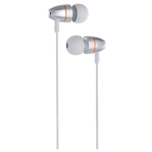 Наушники внутриканальные HOCO M59 Magnificent микрофон кнопка ответа кабель 12м цвет серебряный 40100₽