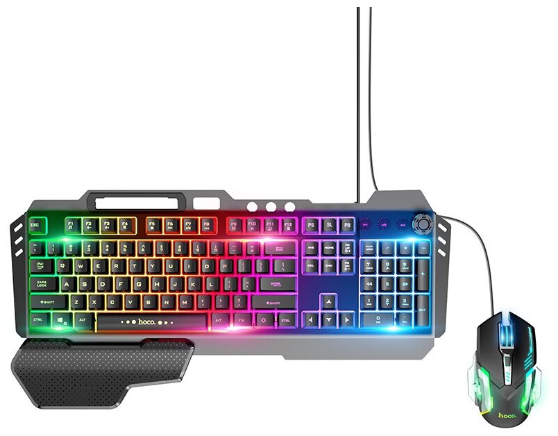 Комплект игровой Hoco GM12 русская версия (клавиатура +мышь) с подсветкой