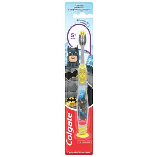 Colgate Зубная щетка Smiles Batman детская супермягкая от 5 лет, 1 шт