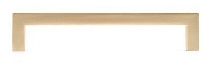 Ручка мебельная QUADRA , 128 мм, цвет - Матовое брашированное сатиновое золото, RS043MBSG - фотография № 4