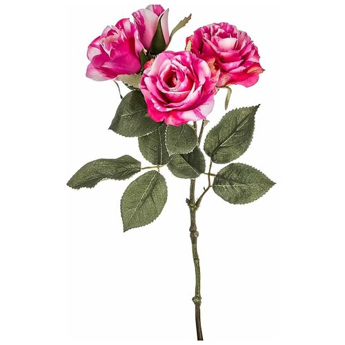 цветок искусственный розовая роза длина 38см