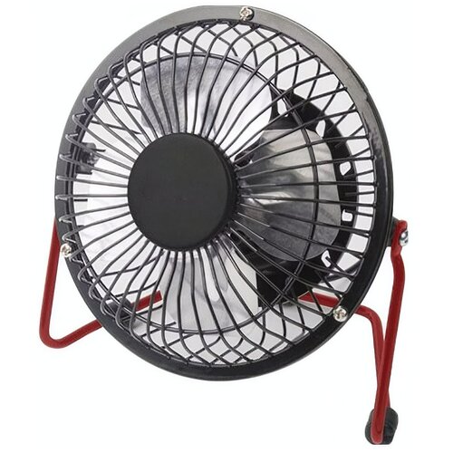 Настольный USB вентилятор низкий, компактный, 2.5 Вт, черный для дома и офиса — купить, цена, характеристики