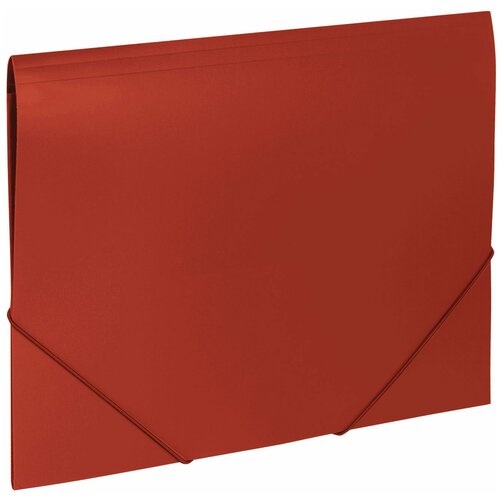 Папка на резинках BRAUBERG Office, красная, до 300 листов, 500 мкм, 227711, (10 шт.)