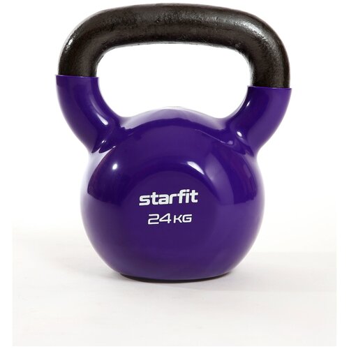 фото Гиря виниловая starfit db-401, фиолетовый, 24 кг ridex