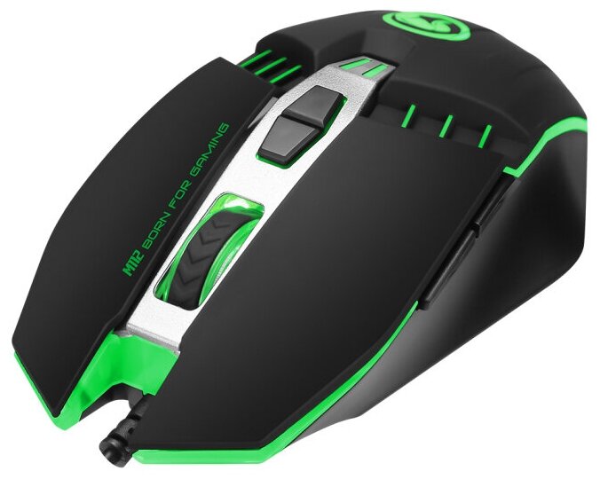 Мышь игровая Marvo M112 7 кнопок 800-4000 dpi проводная USB 15 метра с подсветкой черная