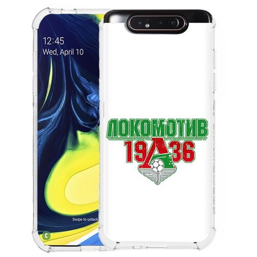 чехол mypads фк локомотив 1936 для samsung galaxy xcover pro 1 задняя панель накладка бампер Чехол задняя-панель-накладка-бампер MyPads ФК локомотив 1936 для Samsung Galaxy A80 противоударный