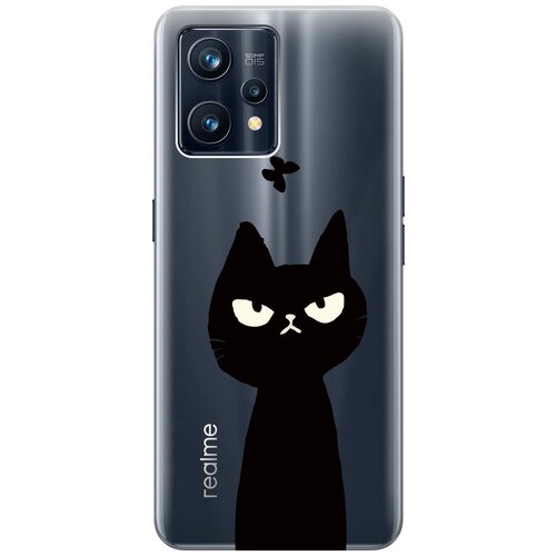 Силиконовый чехол на Realme 9 Pro+, Рилми 9 Про+ с 3D принтом Disgruntled Cat прозрачный силиконовый чехол на realme 9 pro рилми 9 про с 3d принтом shaman cat прозрачный