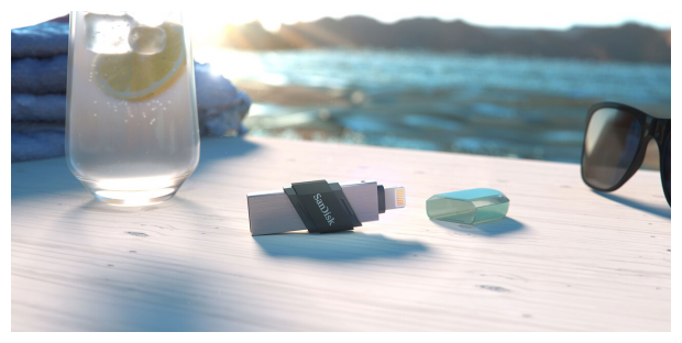 Флешка USB Sandisk iXpand Flip 64ГБ, USB3.1, зеленый и серебристый [sdix90n-064g-gn6nn] - фото №3