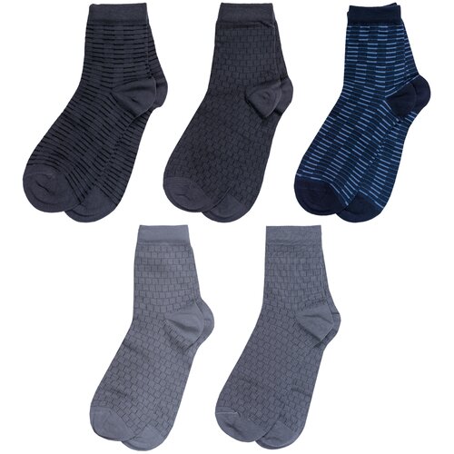 фото Комплект из 5 пар детских носков rusocks (орудьевский трикотаж) рис. 01/02, микс 3, размер 22