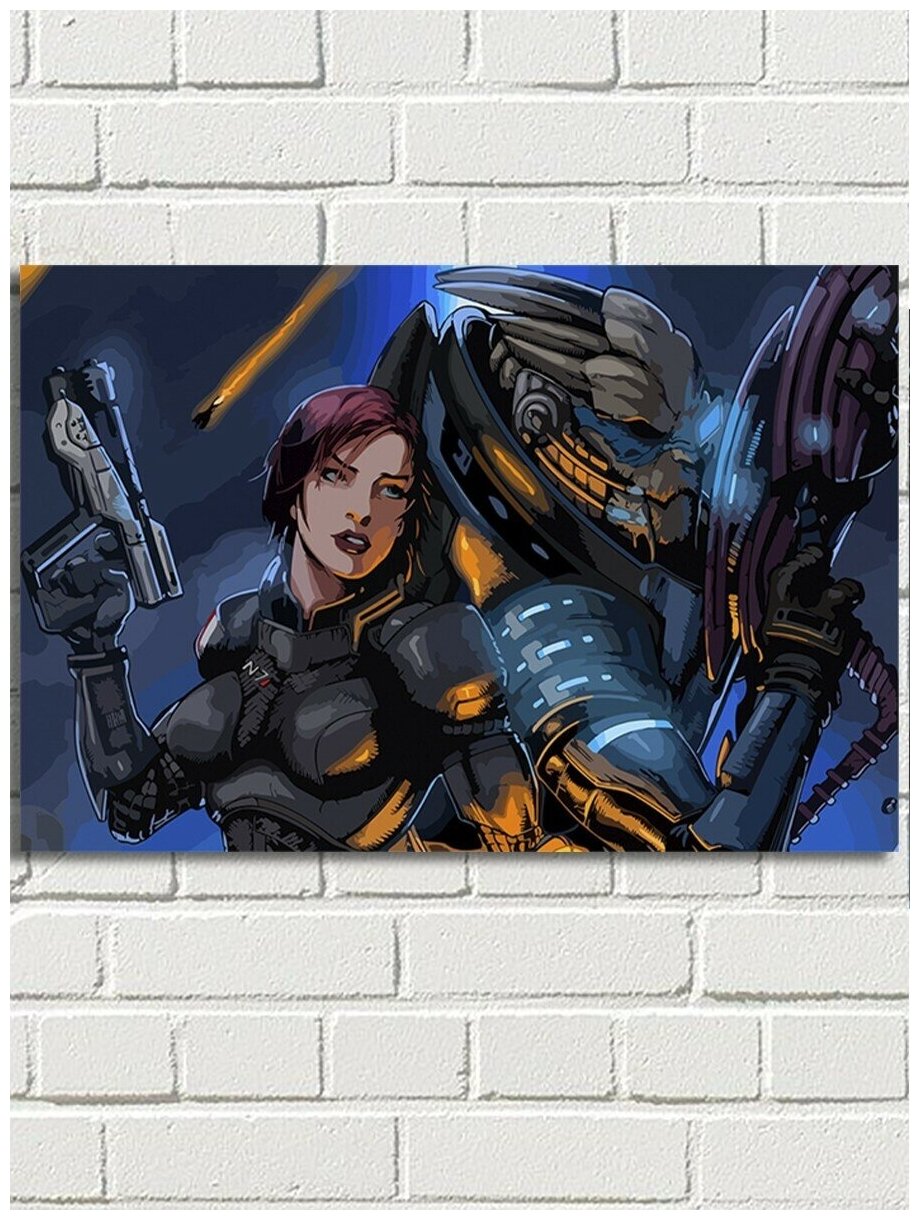 Картина по номерам игра Mass Effect (Шепард, Гаррус Вакариан) - 8774 Г 60x40