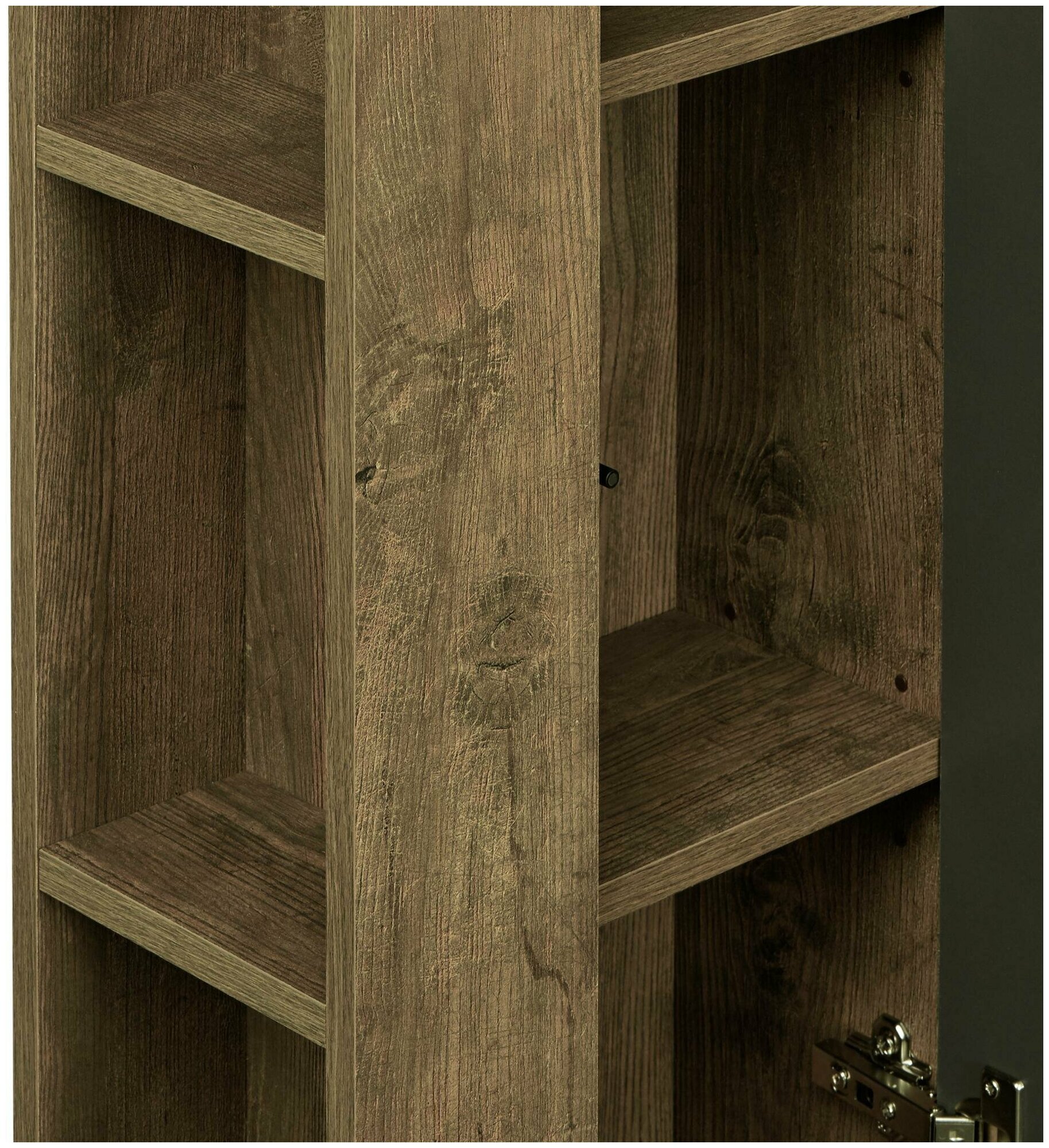 Шкаф - колонна Aquaton Терра 1-створчатый дуб кантри, антрацит 1A247503TEKA0 - фотография № 3