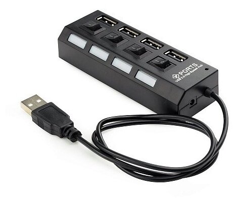 4-портовый USB 2.0 концентратор Gembird UHB-243-AD