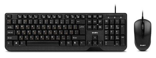 набор клавиатура+мышь SVEN KB-S320C черный (104 кл., 1000DPI, 2+1кл.), 1 наб.
