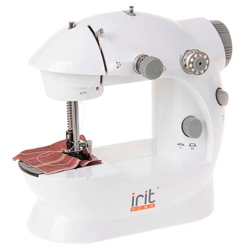 IRIT Швейная машина Irit IRP-01, 9 Вт, полуавтомат, от батареек/сети, бело-серая