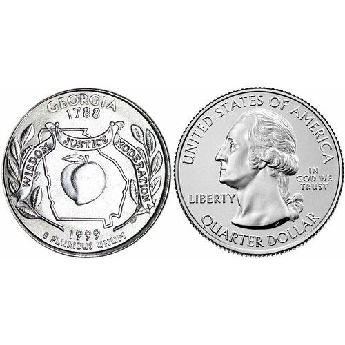 США 25 центов 1999 Квотеры 50 штатов - Джорджия