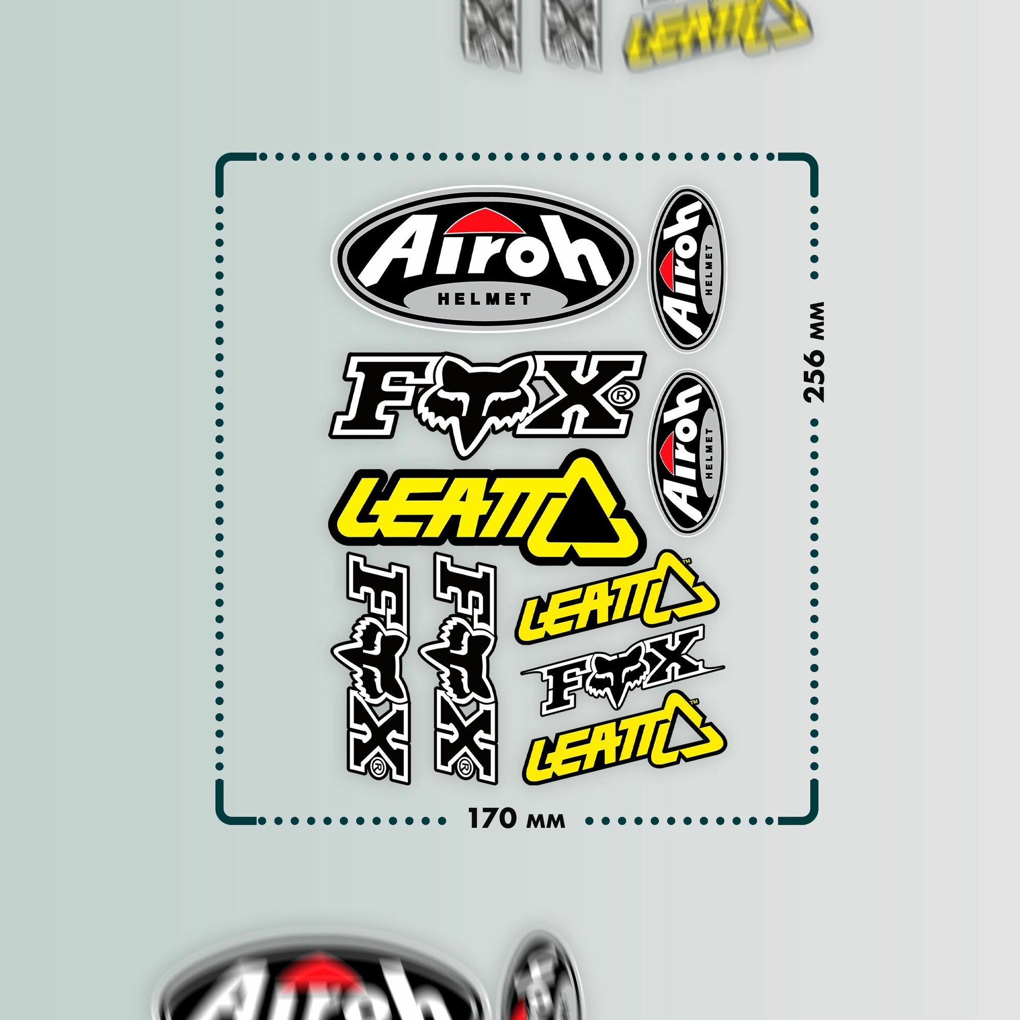 Термонаклейки на одежду Fox Leatt Airoh — фото 1