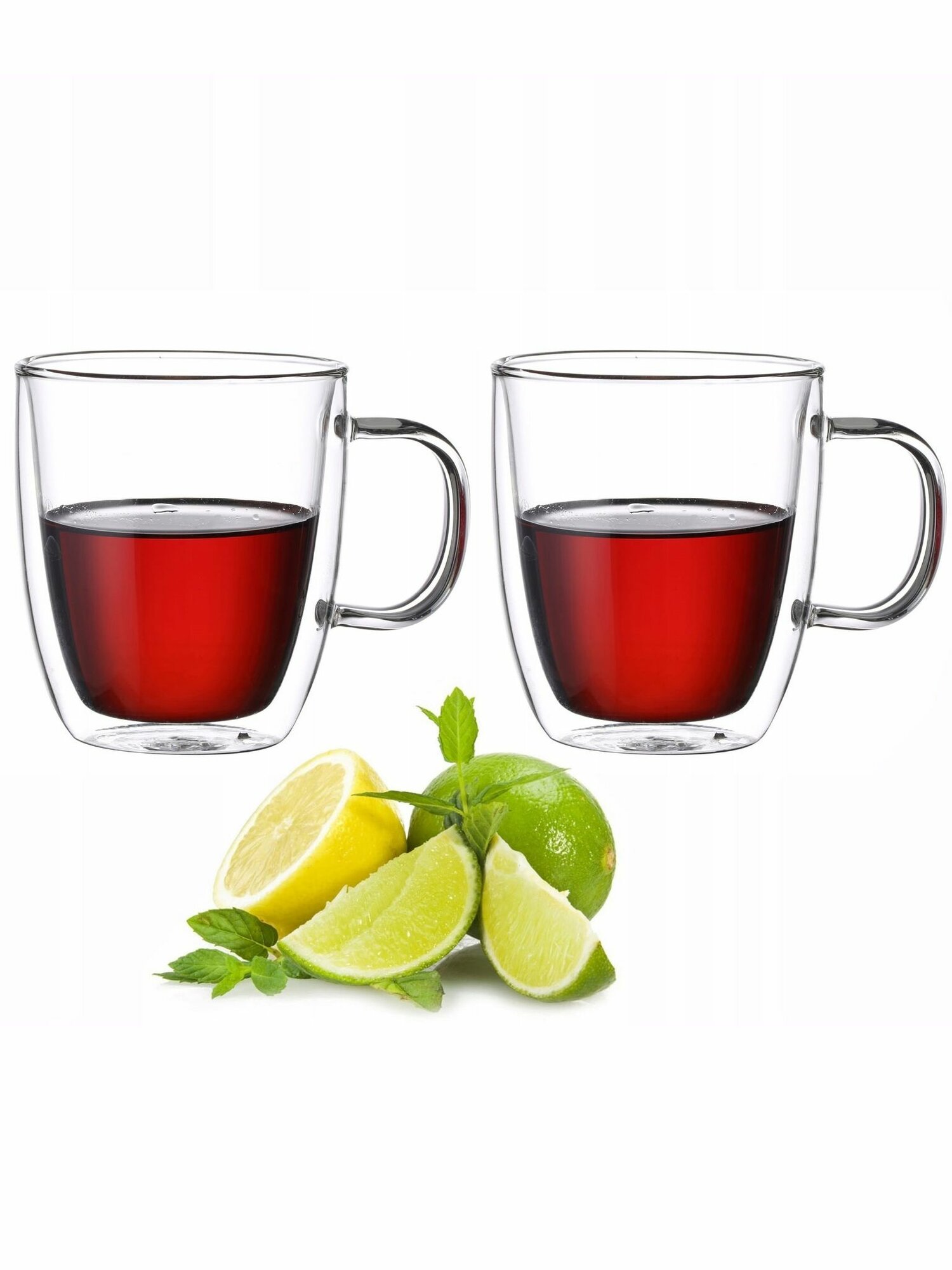 Набор чашек из двухслойного стекла 250 мл. 2 шт Kamille.