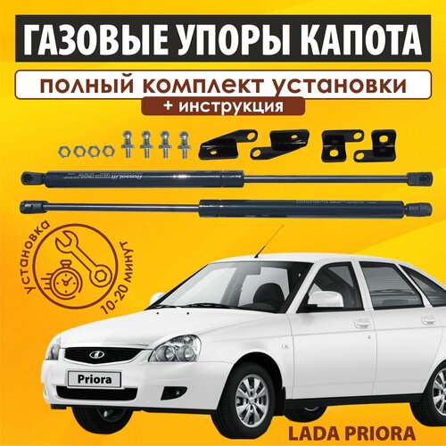 Газовые упоры капота (установочный комплект) для Lada Priora (Лада Приора) - RussoLift