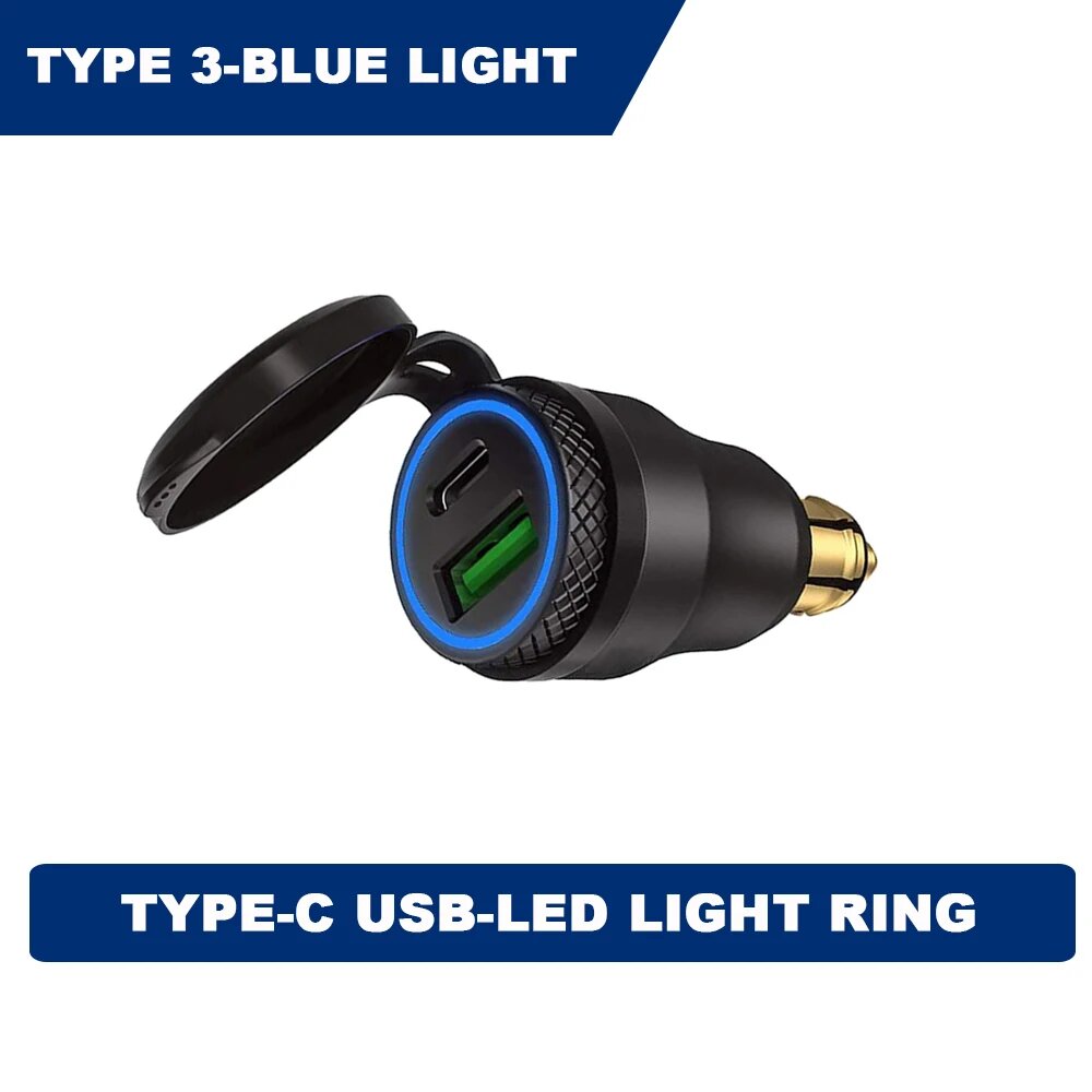 Быстрое зарядное устройство для мотоцикла Tiger 800 900 1200, для BMW R1250GS F850 F750 F650 GS G650 K1600B K1300GT R1300GS C400GT для Ducati, Темно-синий