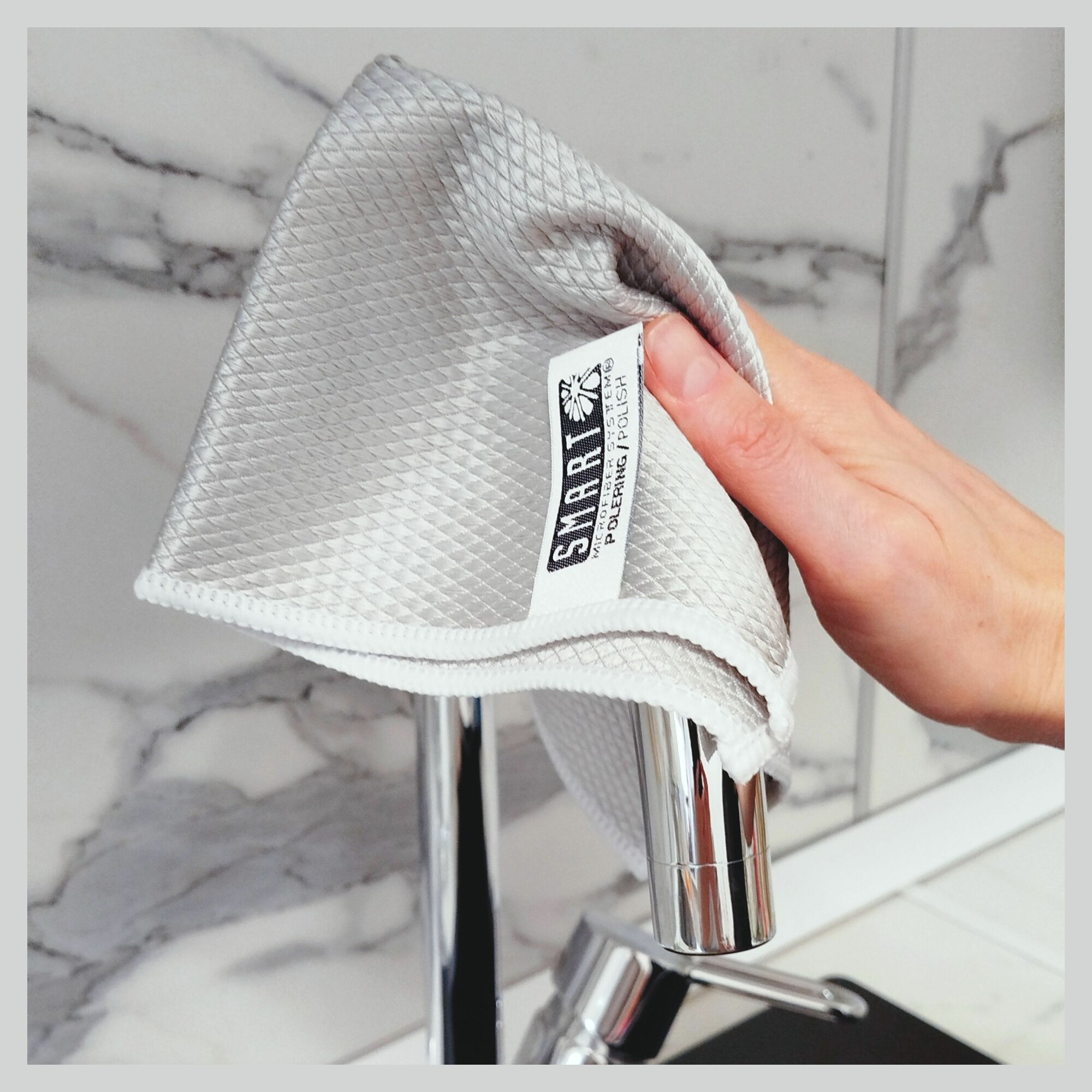 Тряпка Smart Microfiber, для полировки нержавеющей стали, рифленая, 32x31 см