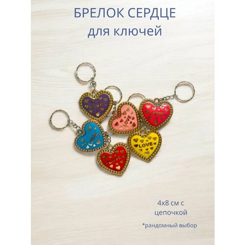 фото Брелок, глянцевая фактура, фиолетовый, розовый, желтый, красный, голубой без бренда
