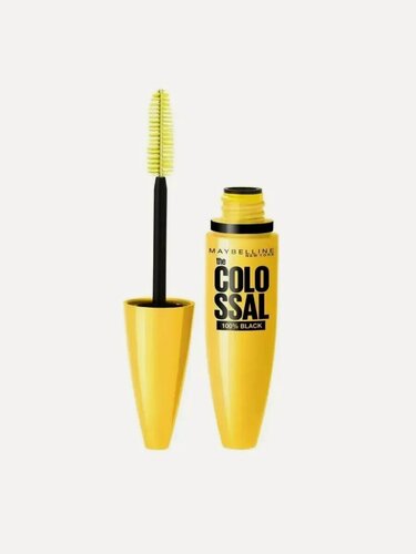 Изображение товара Maybelline New York Тушь для ресниц Colossal 100%, черная объемная, цвет Черный, 10 мл