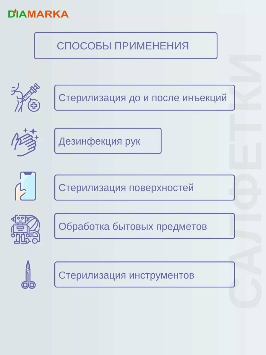 Изображение Спиртовые салфетки Эликсисепт, стерильные, белые, 60 х 100 мм, 120 шт.