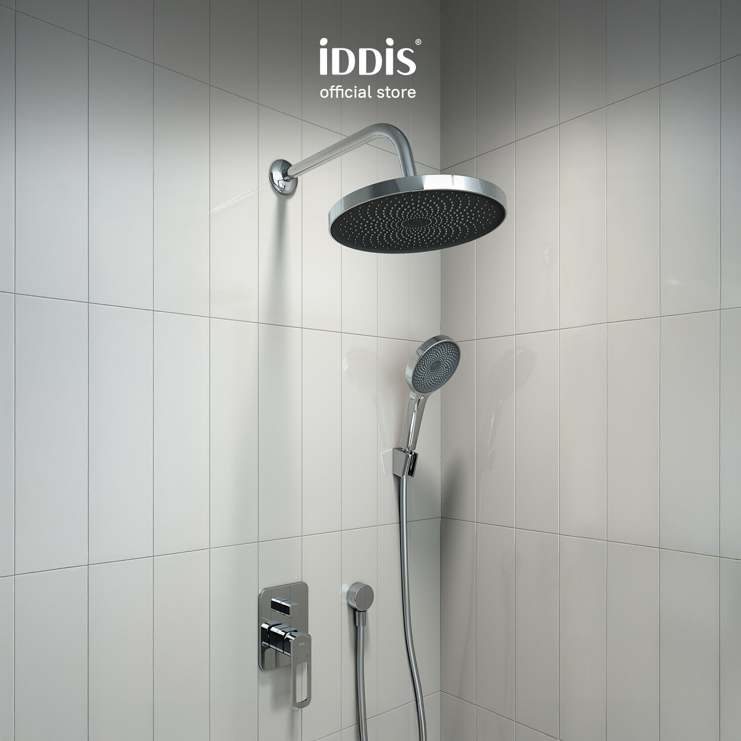 Встраиваемый смеситель с двумя выходами IDDIS Slide SLISB00i67 хром