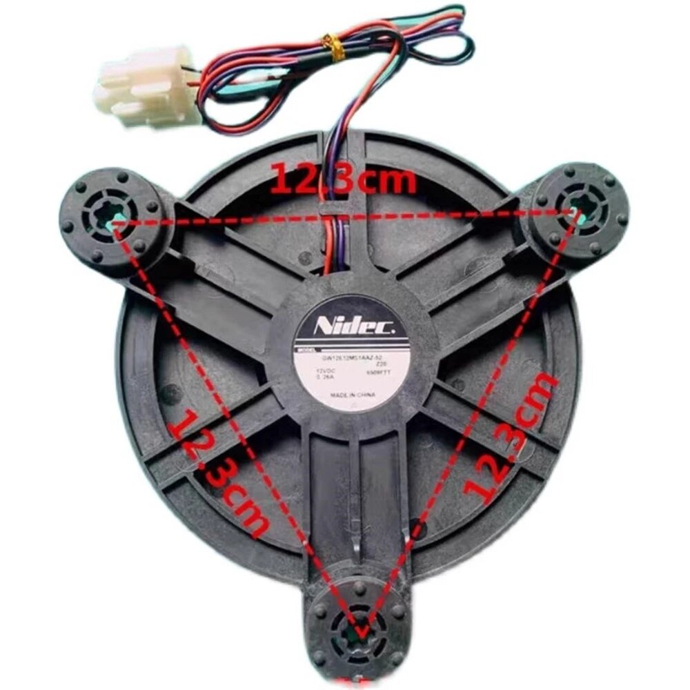 Для Haier холодильник, морозильный вентилятор с двигателем рассеивания тепла NIDEC GW12E12MS1AAZ-52, 12 В постоянного тока, 0,26 А, обслуживание вентилятора, Acce