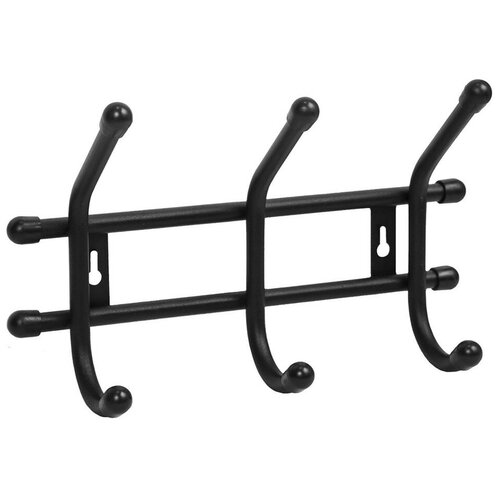 Вешалка настенная Уют 3 ВНУ32 черный 456₽