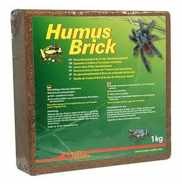 LUCKY REPTILE Субстрат для террариумов "Humus Brick", коричневый, 1кг (Германия) - фото №7