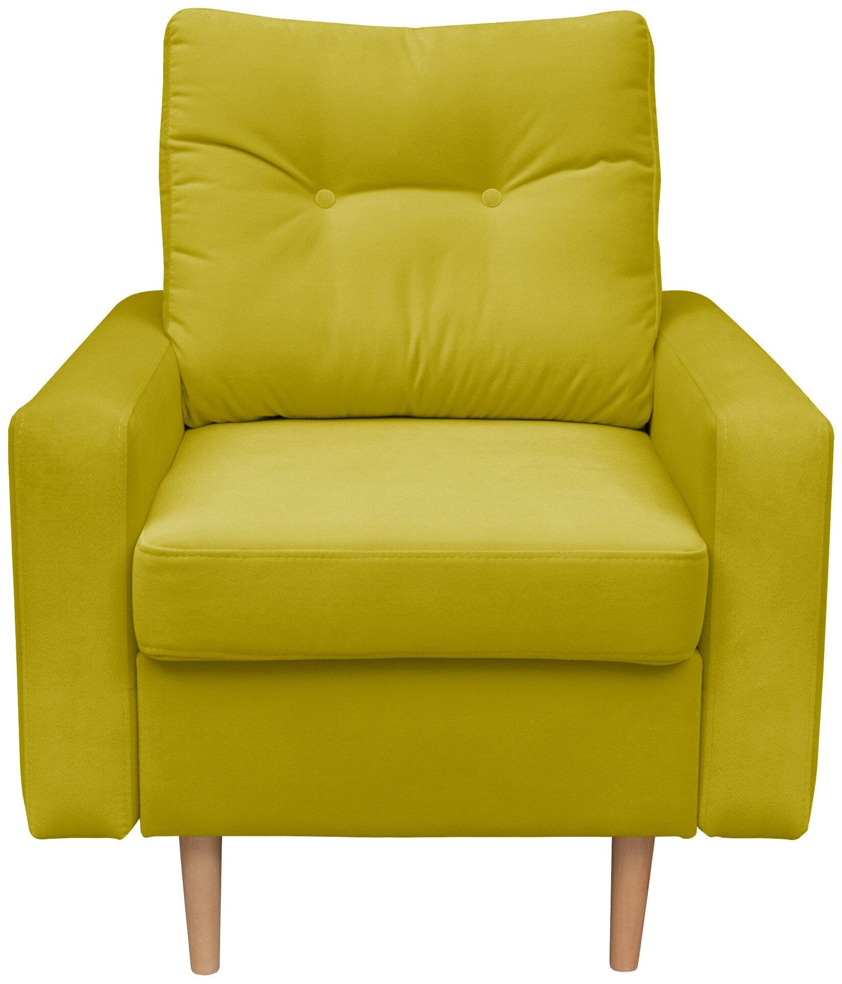 Кресло мягкое Сканди желтое, 78х90х92 см