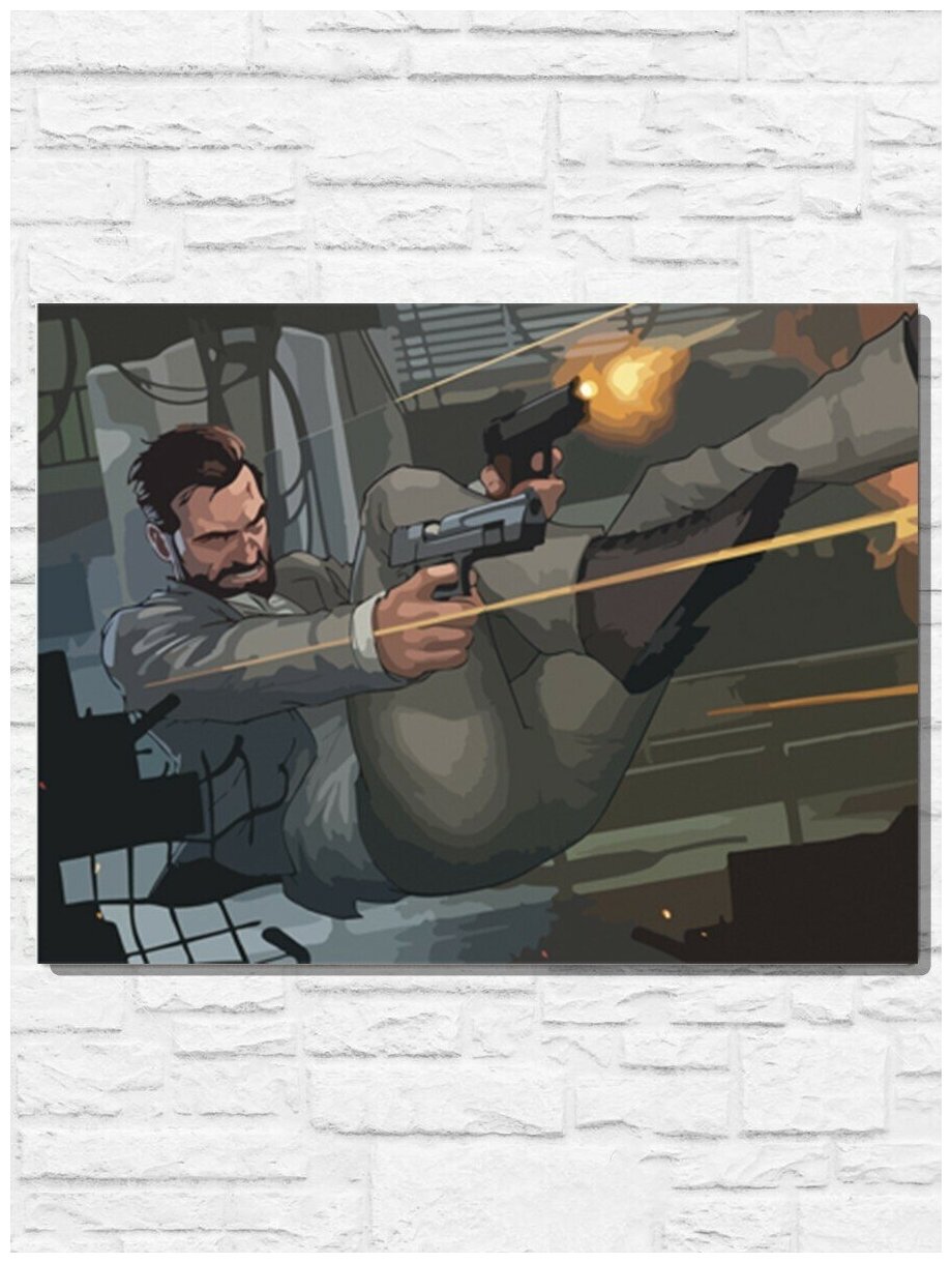 Картина по номерам на холсте Игра Max Payne 3 (PS 5, PS 4, PS 3, Xbox 360, Xbox ONE, PC, ios) - 9521 Г 30x40