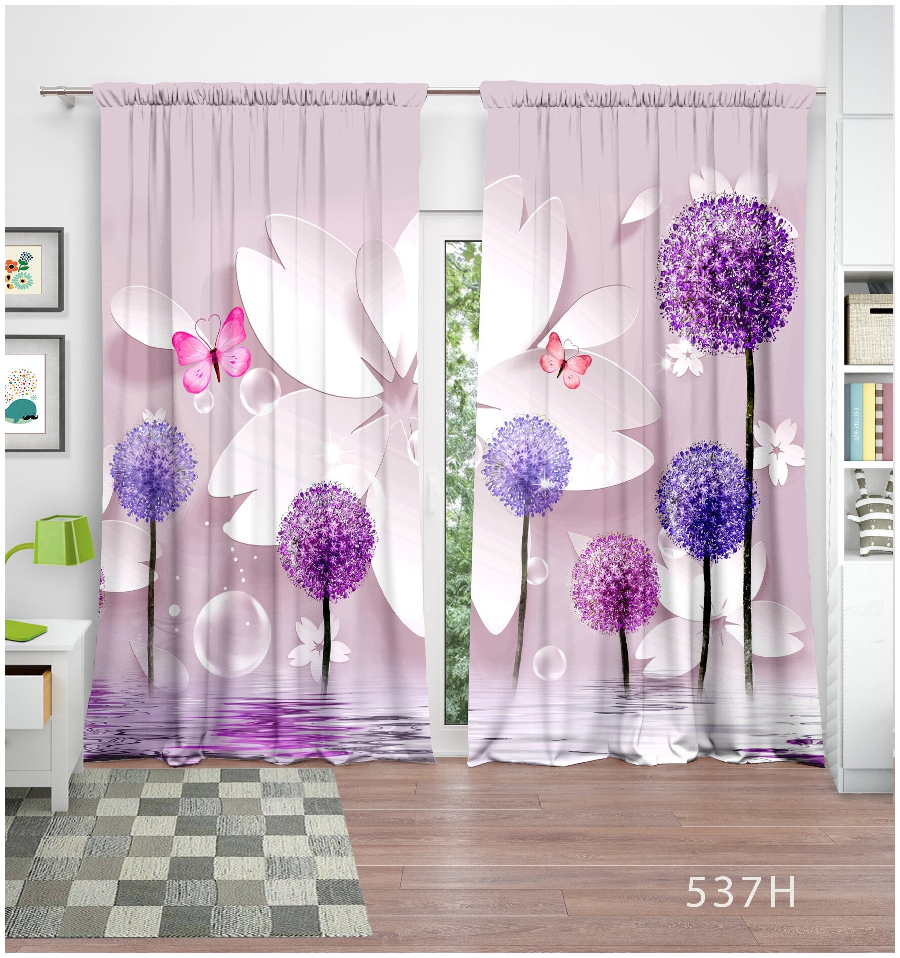 Декоративные шторы IRIS с фотопечатью 2 занавески в спальню гостиную дом для интерьера 537H